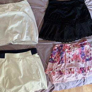 Stylish Skirt Collection in Black, White, and Pink